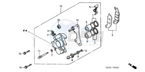 CBR125RWA UK - (E / BLA) drawing FRONT BRAKE CALIPER