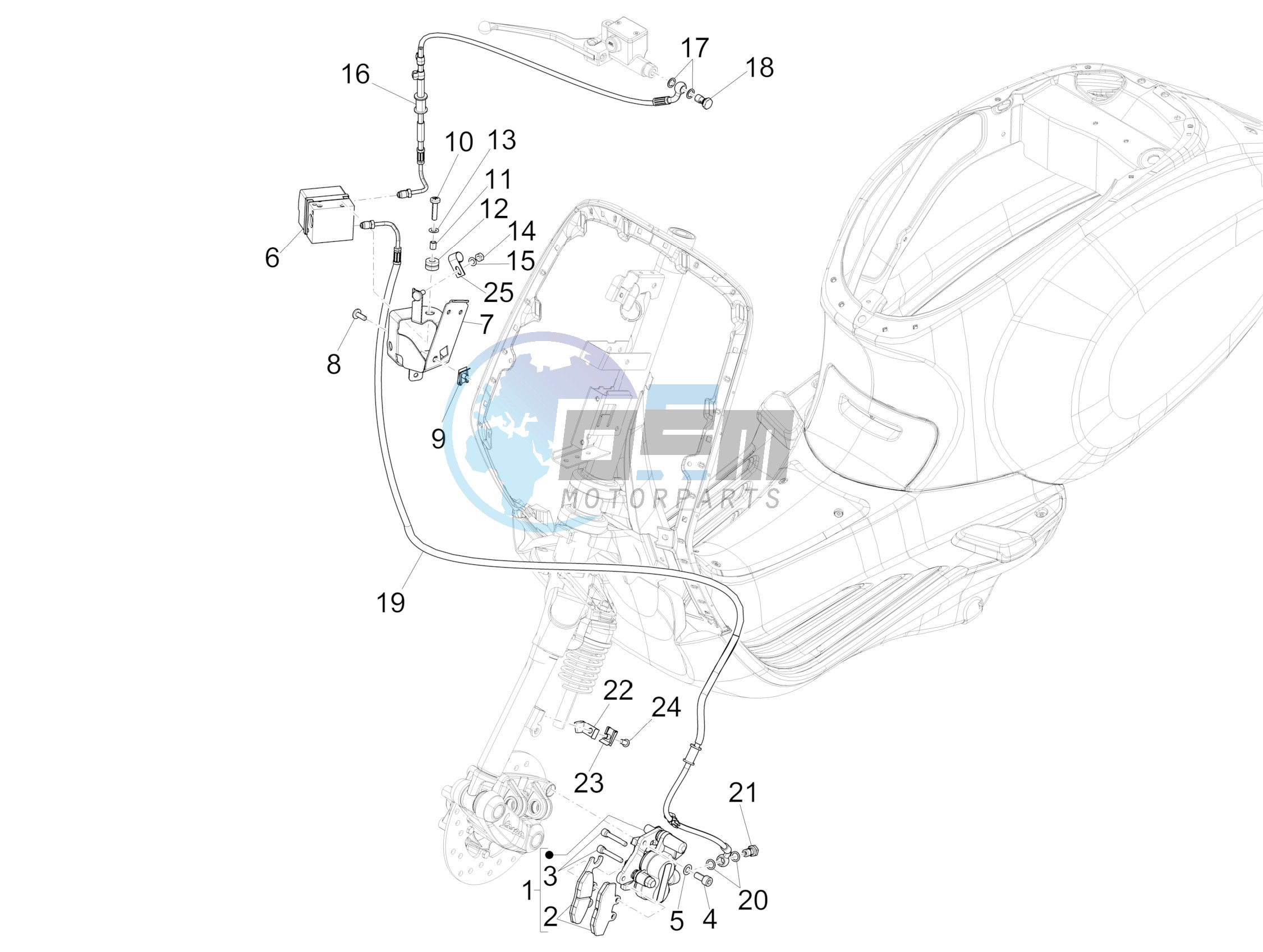 Brakes pipes - Calipers (ABS)