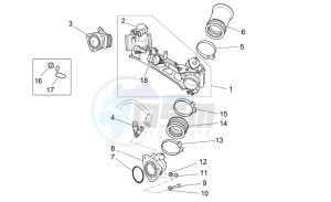 Breva V IE 850 drawing Throttle body