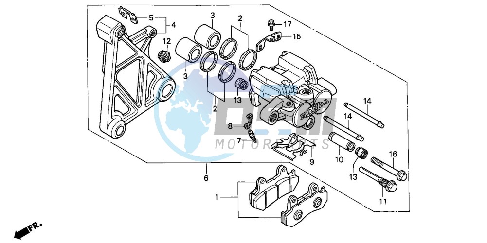 REAR BRAKE CALIPER