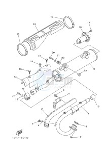 YFM450FWAD GRIZZLY 450 EPS HUNTER (BM72) drawing EXHAUST