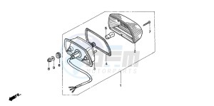 XL600V TRANSALP drawing TAILLIGHT