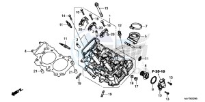 CRF1000AG CRF1000 - Africa Twin - ABS Europe Direct - (ED) drawing CYLINDER HEAD