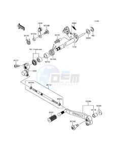 Z800 ABS ZR800BDS FR GB XX (EU ME A(FRICA) drawing Gear Change Mechanism