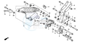 CBR600FR drawing REAR CUSHION