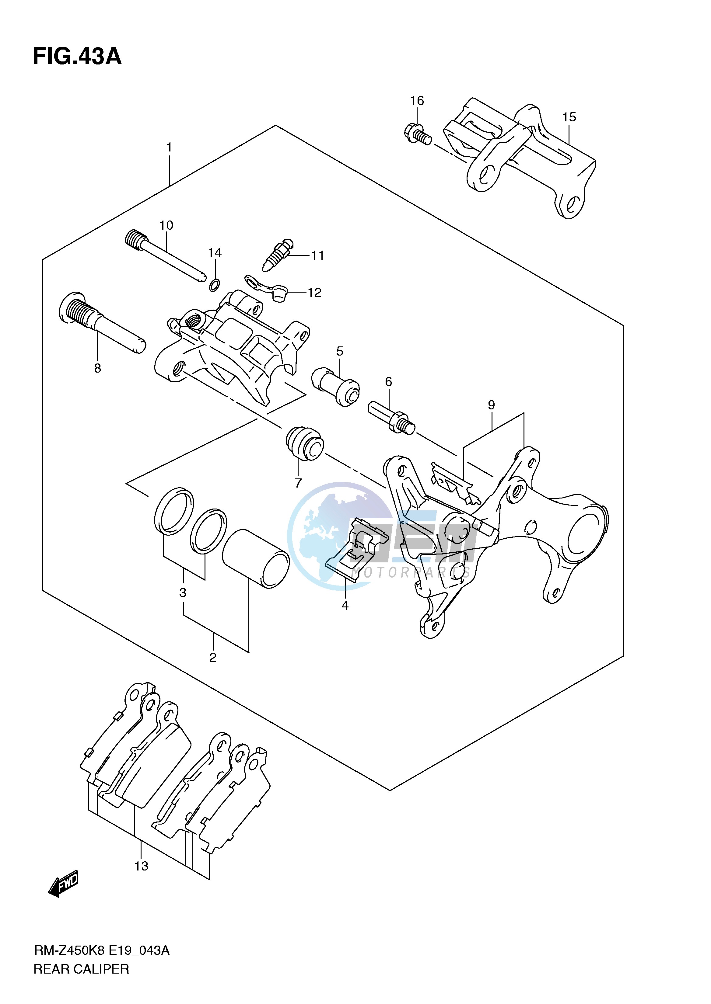 REAR CALIPER (RM-Z450L1)