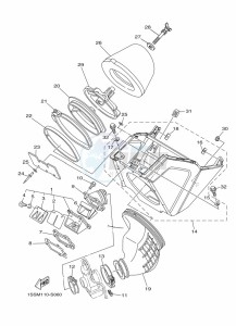 YZ250X (BF1V) drawing INTAKE