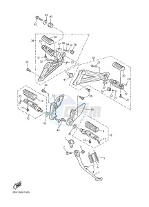 XJR1300C XJR 1300 (2PN3) drawing STAND & FOOTREST