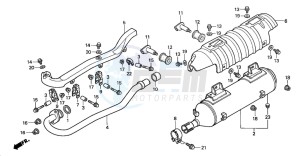 TRX350TM RANCHER S drawing EXHAUST MUFFLER