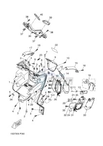 YP400R X-MAX 400 X-MAX (1SDB 1SDB 1SDB) drawing LEG SHIELD