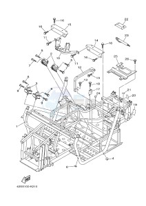 YXR700F YXR7FD RHINO 700 (1RBE 1RBF 1RBG 1RBH) drawing FRAME