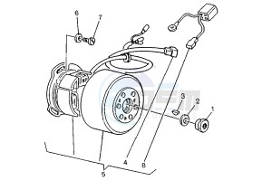 W8 FA 125 drawing FLYWHEEL MAGNETO