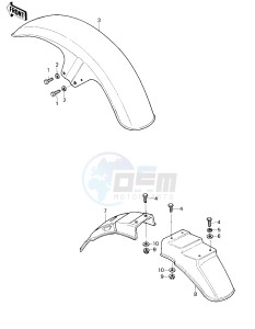 KZ 750 E (E1) drawing FENDERS -- 80 KZY 50-E1- -