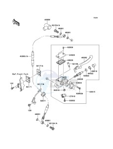 KLX250 KLX250SDF XX (EU ME A(FRICA) drawing Front Master Cylinder