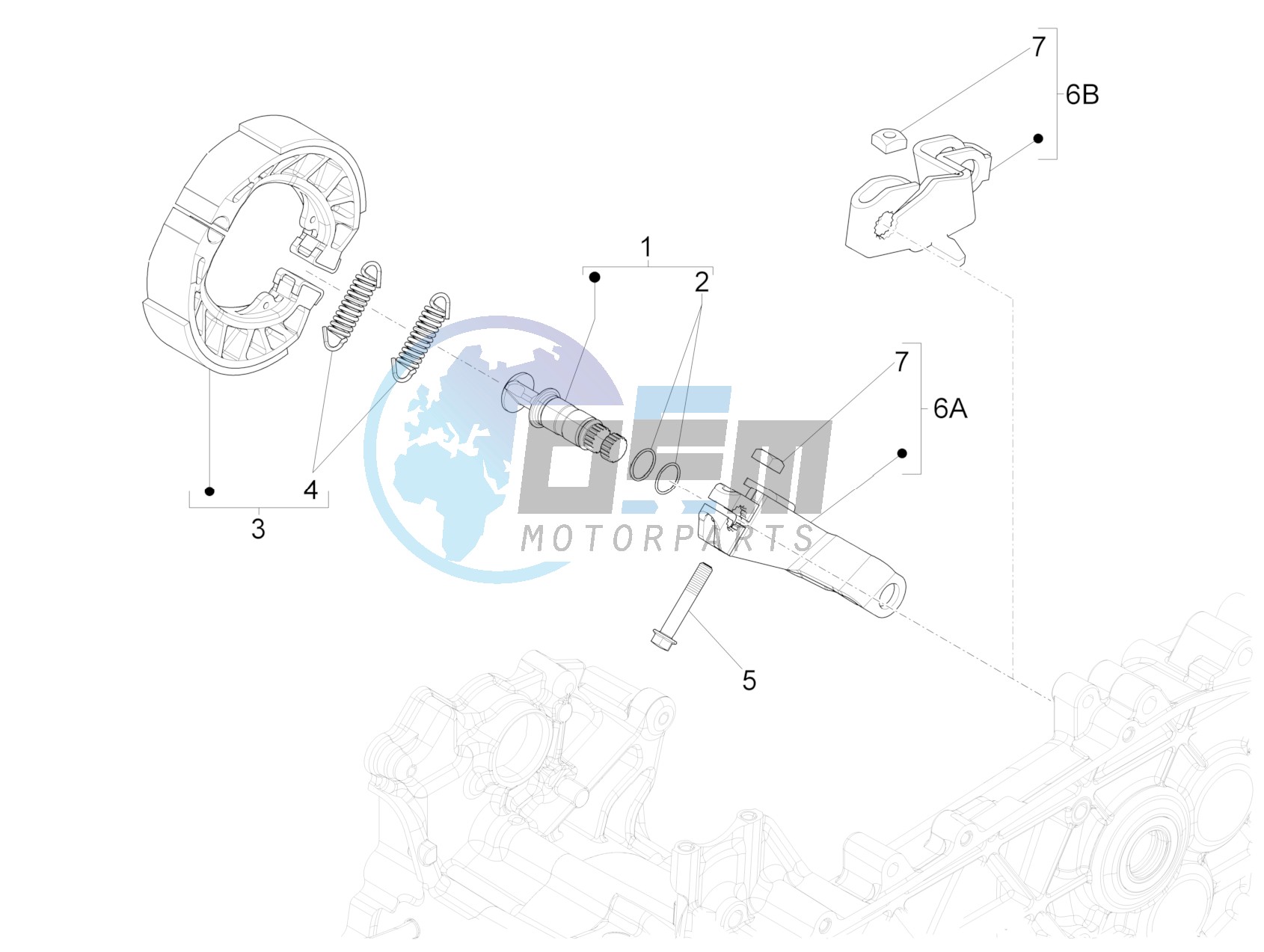 Rear brake - Brake jaw