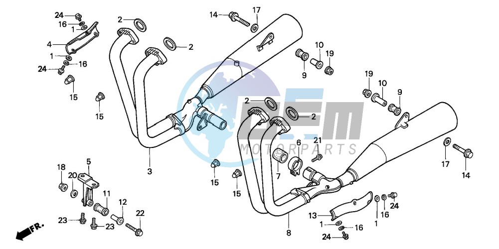 EXHAUST MUFFLER (CB750F2)