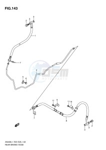 AN400 (E3-E28) Burgman drawing REAR BRAKE HOSE (AN400L1 E3)