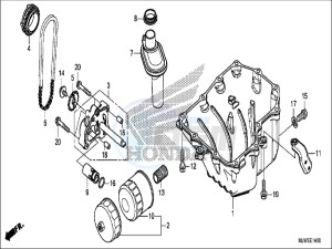 CBR500RAH CBR500R ED drawing OIL PAN/OIL PUMP