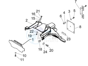 Beverly 500 (USA) USA drawing Rear cover - Splash guard