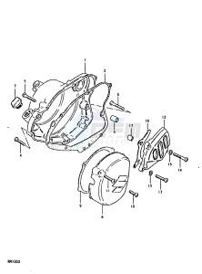 RM100 (N-T-X) drawing CRANKCASE COVER