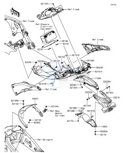 NINJA ZX-10R ABS ZX1000SGFA XX (EU ME A(FRICA) drawing Rear Fender(s)