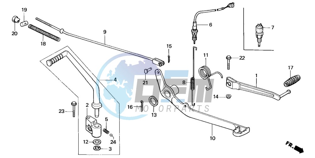 CHANGE PEDAL/BRAKE PEDAL/ KICK STARTER ARM