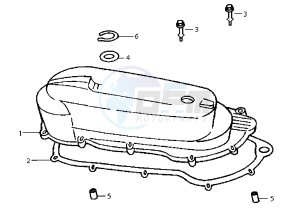 RED DEVIL - 50 cc drawing CLUTCH COVER