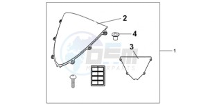 CBR1000RR9 Europe Direct - (ED / TRI) drawing WINDSCREEN CLEAR