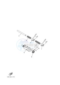 YFM300 RAPTOR 300 (1SC1) drawing SHIFT CAM & FORK