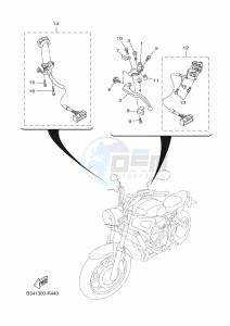 XSR700 MTM690D (BCN1) drawing HANDLE SWITCH & LEVER