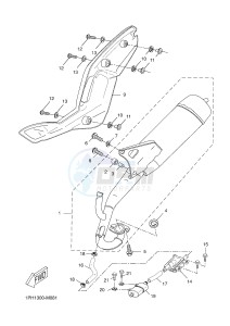 NS50N AEROX NAKED (1PL1 1PL1 1PL1) drawing EXHAUST