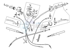 GPR RACING - 50 cc drawing HANDLEBAR-DRIVE CONTROLS