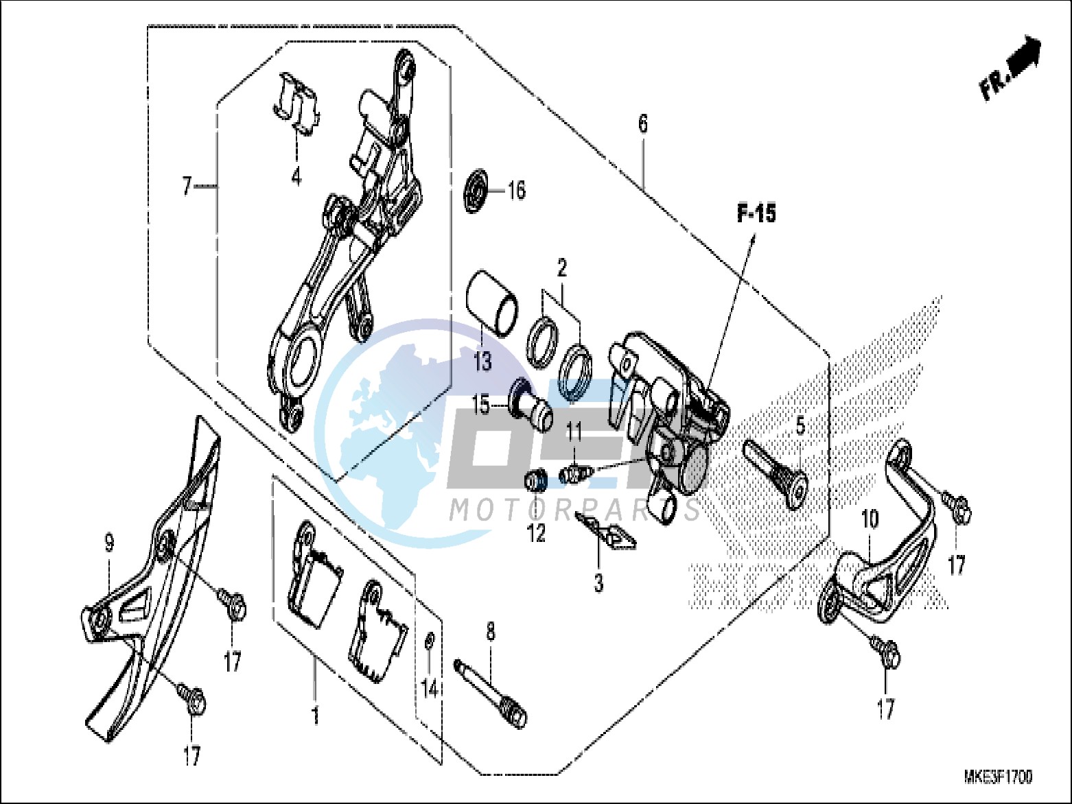 REAR BRAKE CALIPER