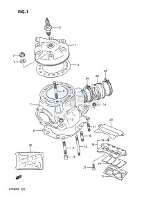 LT250R (E28) drawing CYLINDER (MODEL F G)