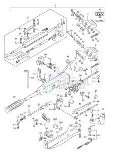 DF 90 drawing Tiller Handle (2004 & Newer)