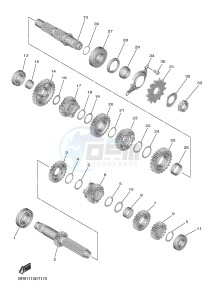 YZ450F (BR92) drawing TRANSMISSION