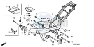 CBR125RW9 Europe Direct - (ED / WH) drawing FRAME BODY