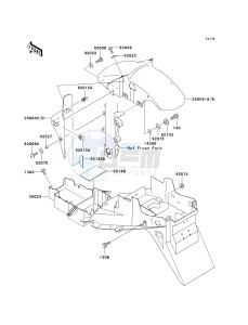 ZX 900 C [NINJA ZX-9R] (C1-C2) [NINJA ZX-9R] drawing FENDERS