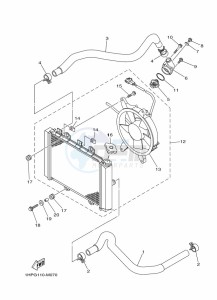 YFM700FWB KODIAK 700 (B6KE) drawing RADIATOR & HOSE