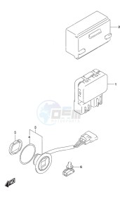 DF 25A drawing PTT Switch Remote Control w/Power Tilt