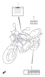 GSF250V (E24) Bandit drawing LABEL