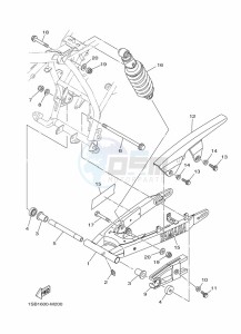 XTZ125E (1SBH) drawing REAR ARM & SUSPENSION