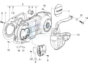 Beverly 250 (USA) USA drawing Crankcase cover - Crankcase cooling