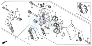 CBR1000F drawing FRONT BRAKE CALIPER (2)