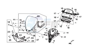 GTS 300I ABS L7 drawing SPEEDOMETER - WINDSCREEN