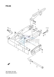 GSF-1250 BANDIT EU drawing REAR SWINGING ARM