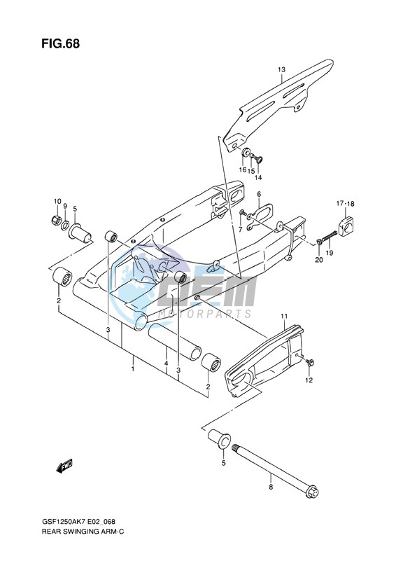 REAR SWINGING ARM