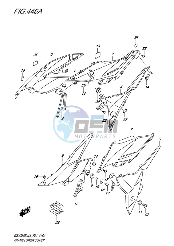 FRAME LOWER COVER (GW250RAL8 P21)