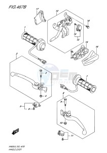 AN650Z ABS BURGMAN EXECUTIVE EU-UK drawing HANDLE LEVER