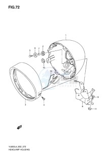 VL800C INTRUDER EU drawing HEADLAMP HOUSING